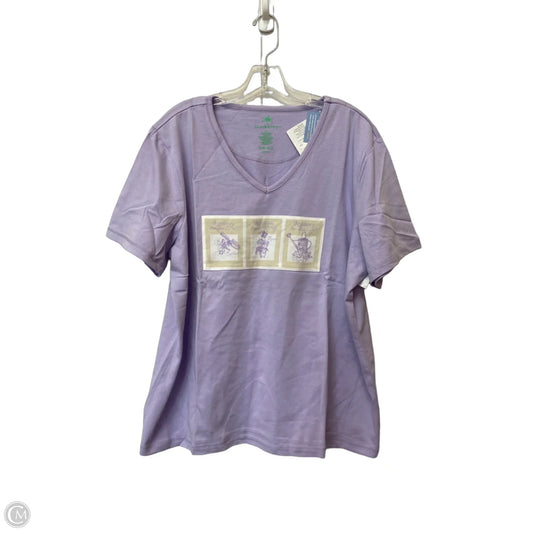 Top Short Sleeve Basic By Cme In Purple, Size: Xl
