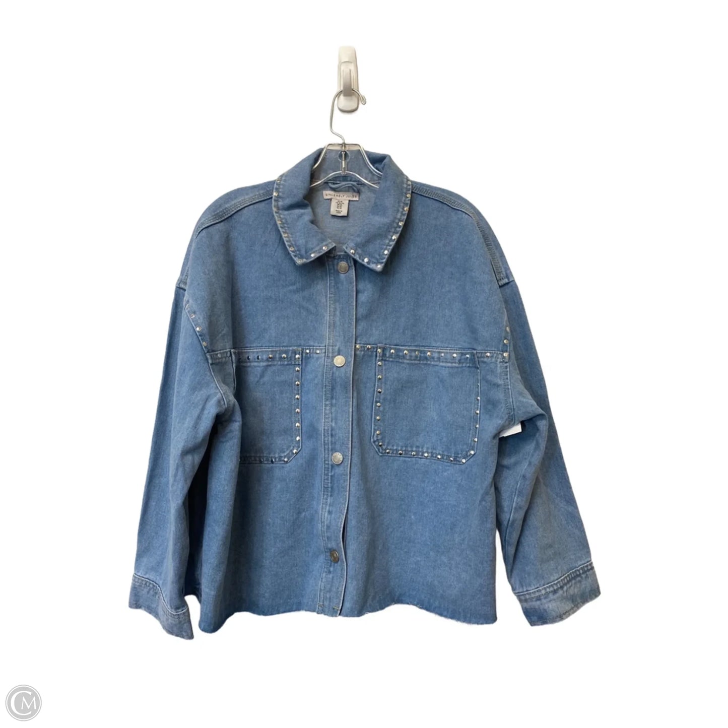 Jacket Denim By Sincerely Jules In Blue Denim, Size: Xl