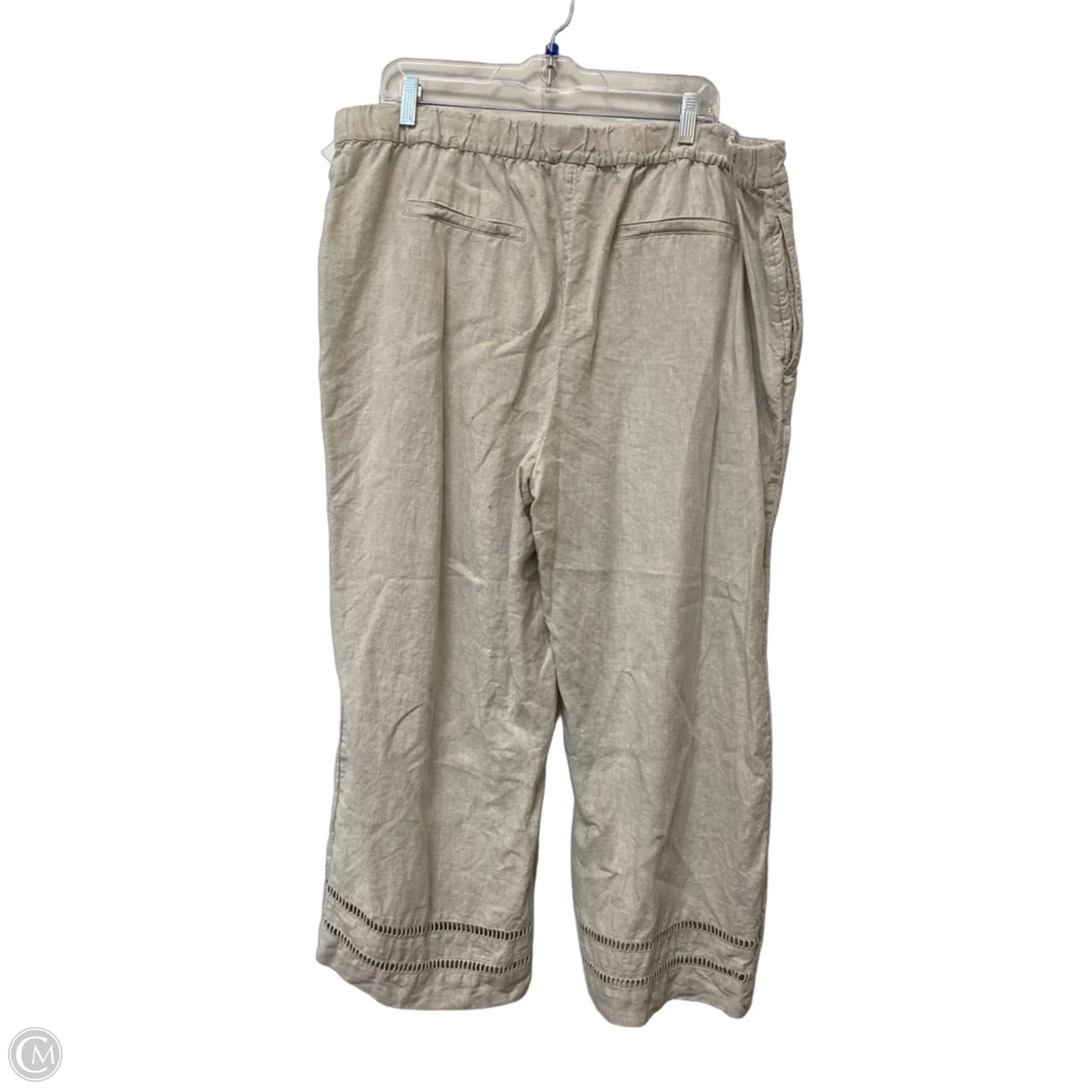 Pants Linen By Chicos In Brown, Size: L