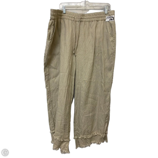 Pants Linen By John Mark In Brown, Size: 1x