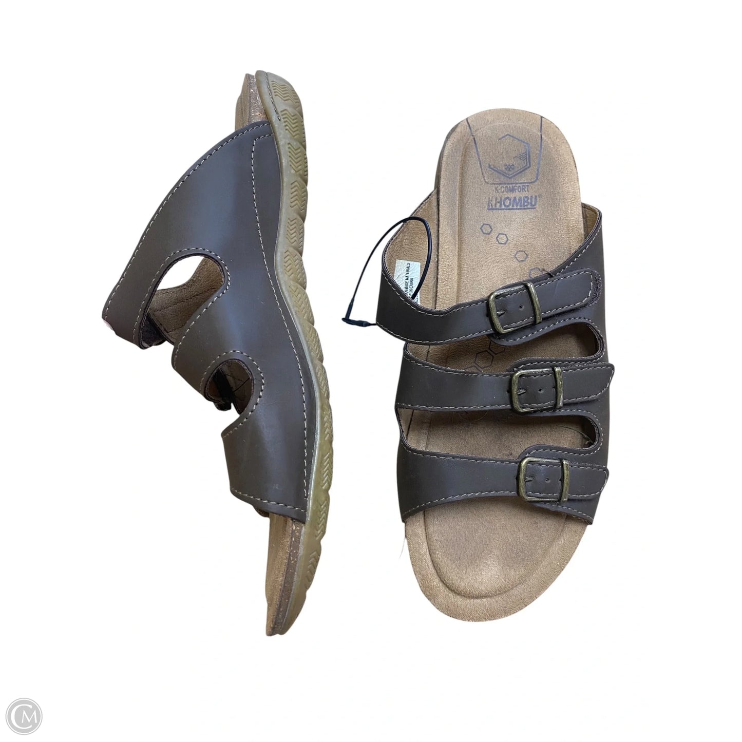 Sandals Flats By Khombu In Brown, Size: 9