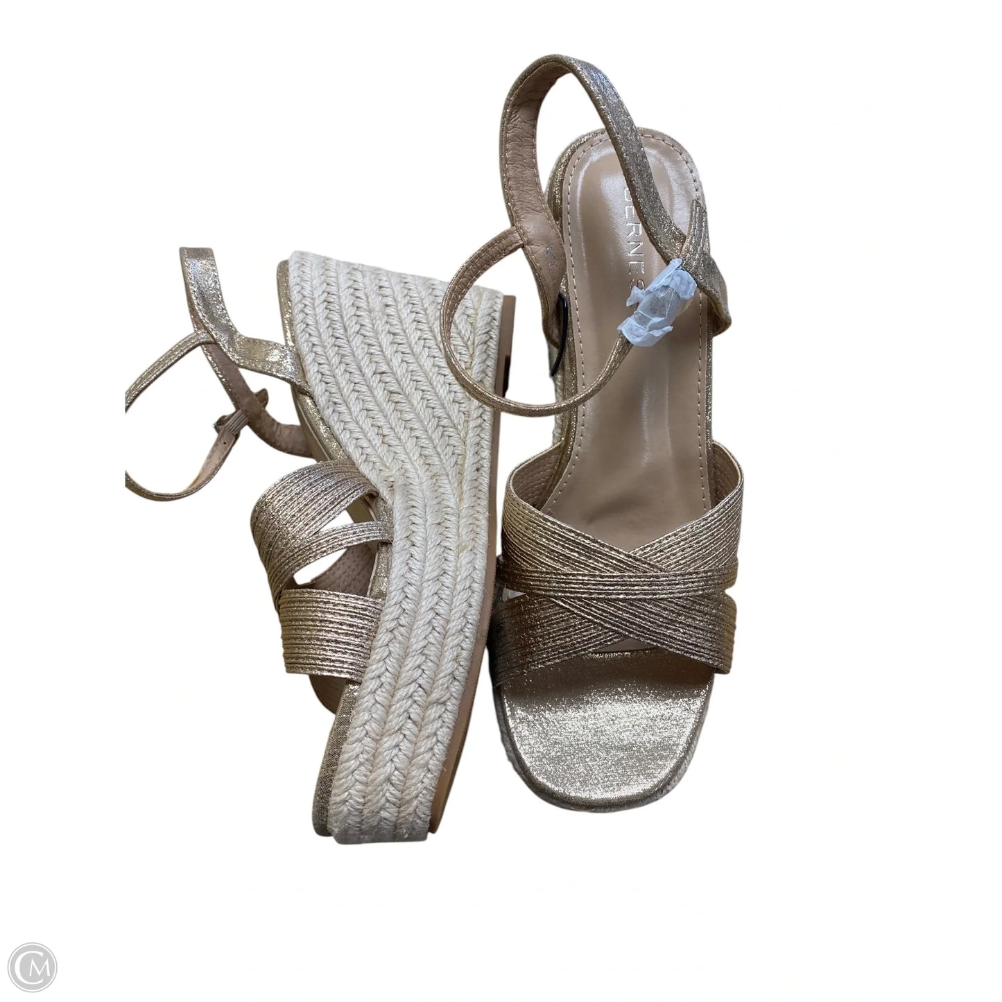 Sandals Heels Wedge By Cma In Brown, Size: 8.5