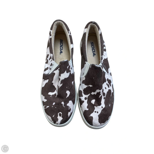 Shoes Flats By Soda In Brown & Cream, Size: 7.5