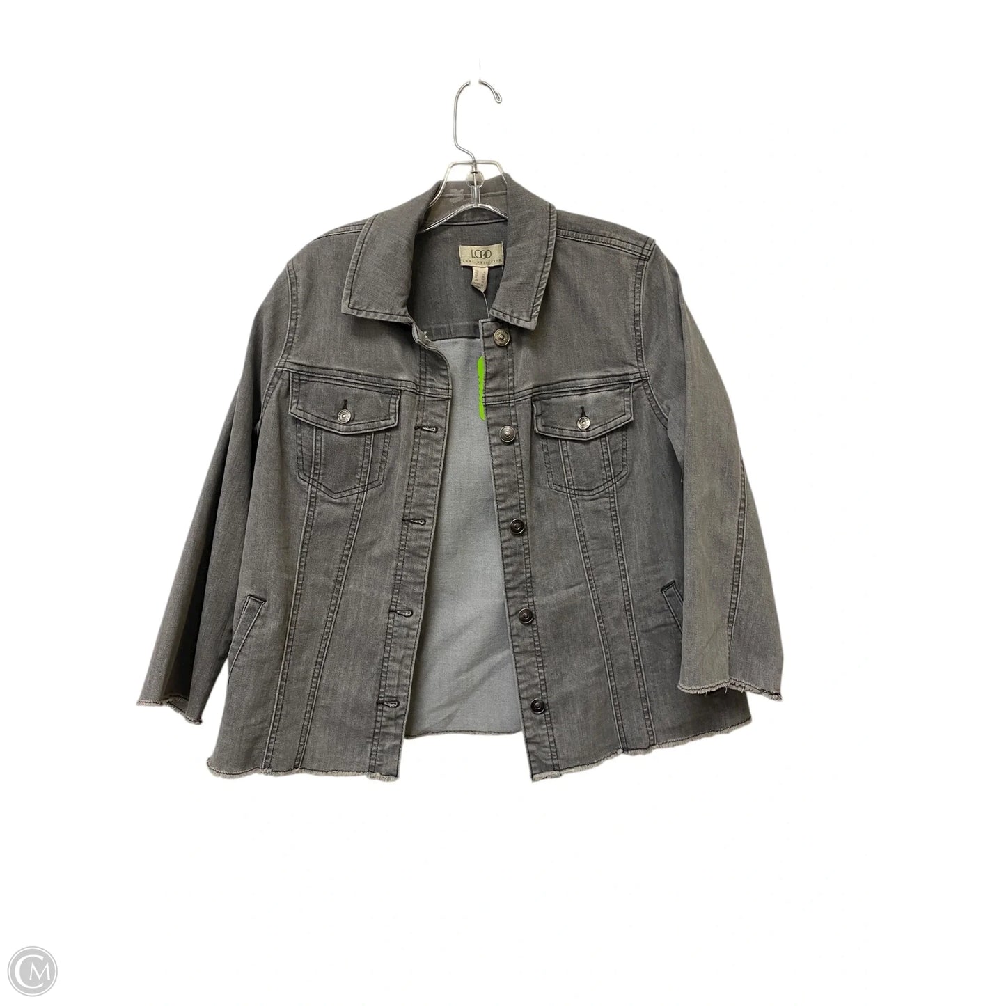Jacket Denim By Logo In Grey, Size: 6