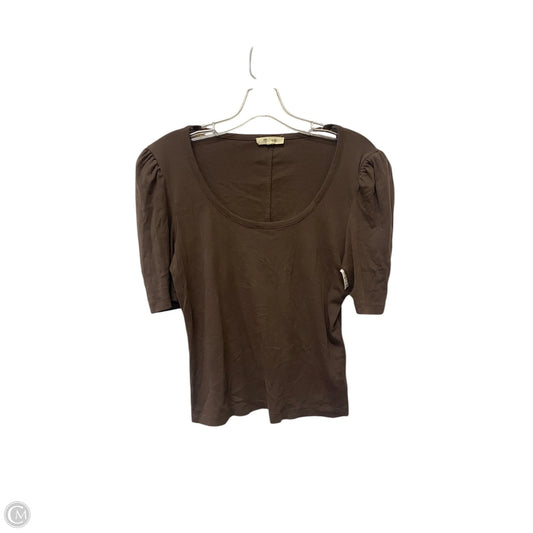 Top Short Sleeve By Madewell In Brown, Size: M