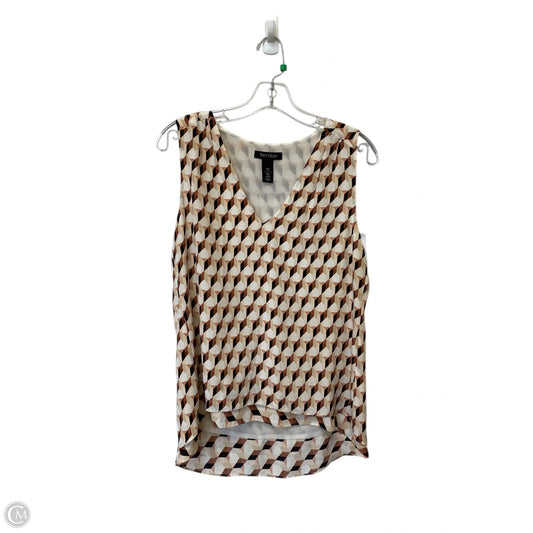 Top Sleeveless By White House Black Market In Geometric Pattern, Size: S