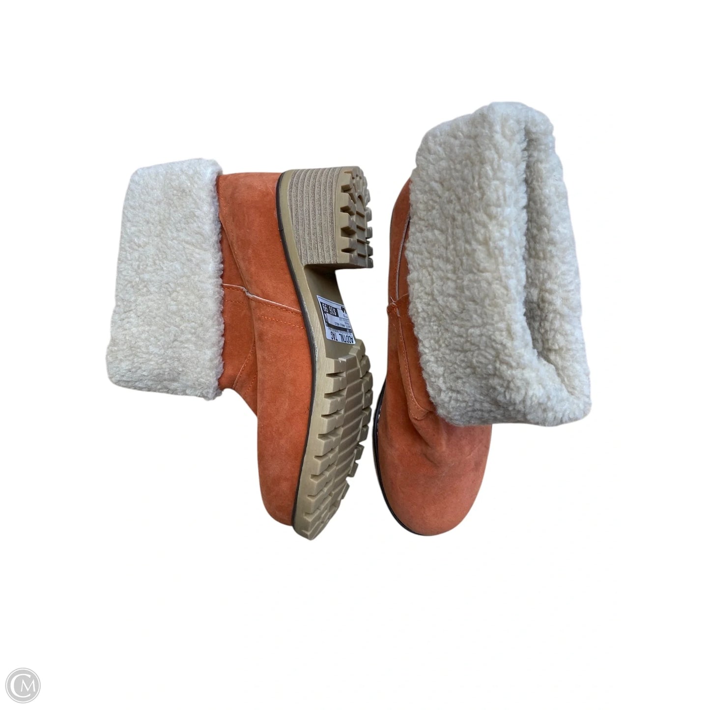 Boots Ankle Heels By Cmf In Orange, Size: 9