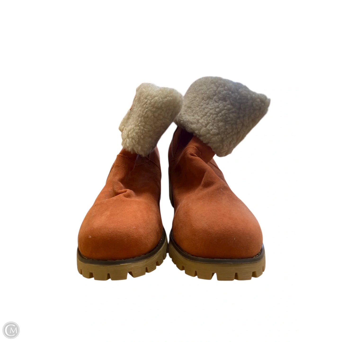 Boots Ankle Heels By Cmf In Orange, Size: 9