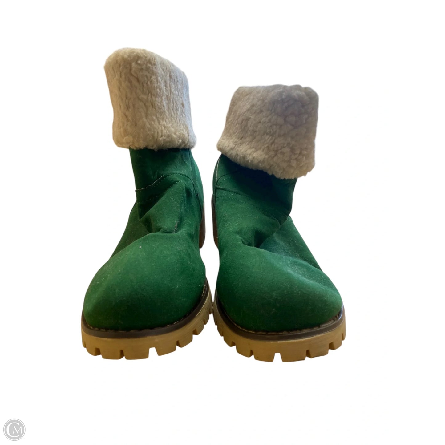 Boots Ankle Heels By Cmf In Green, Size: 9