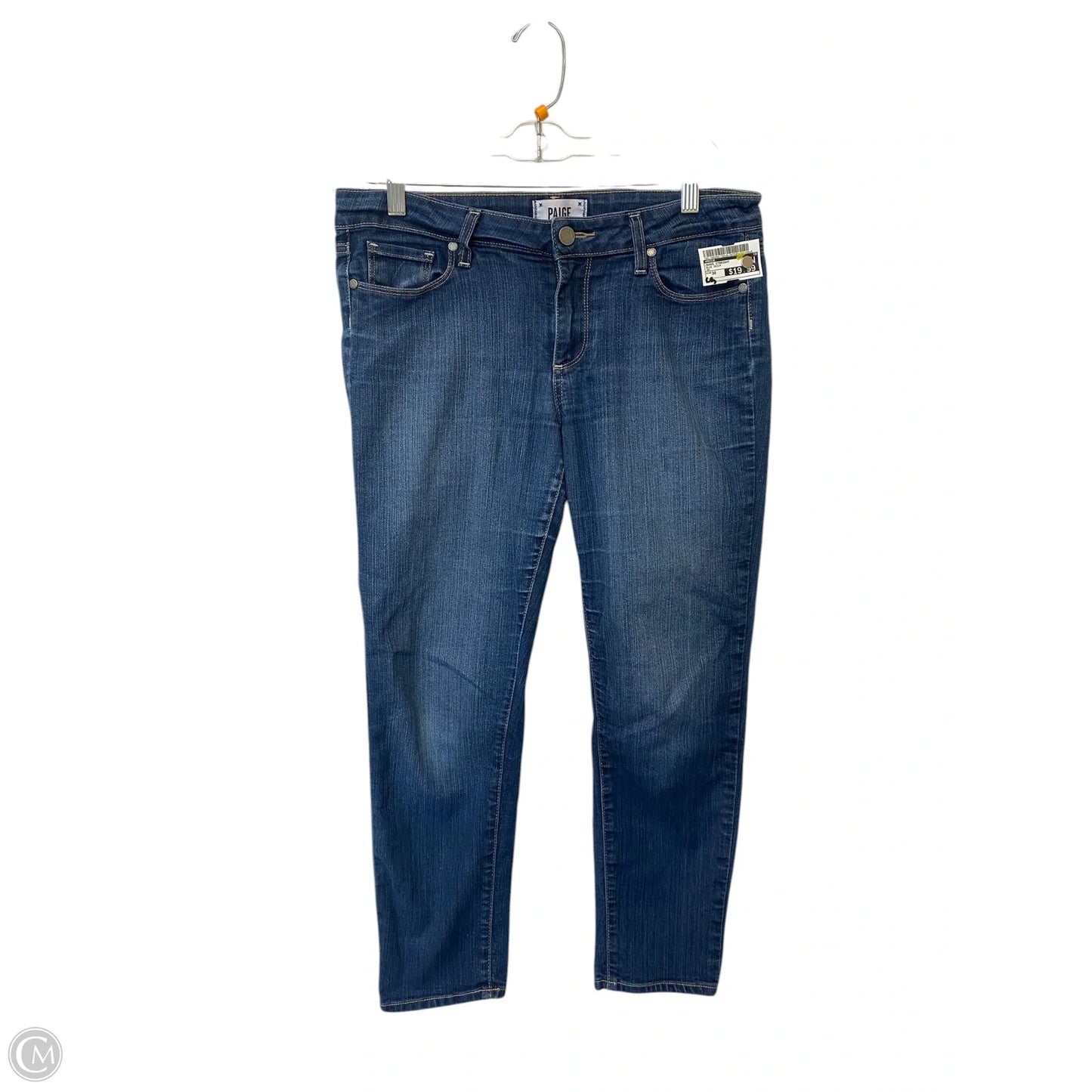 Jeans Straight By Paige In Blue Denim, Size: 30