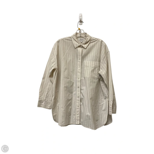 Top Long Sleeve Basic By Madewell In Striped Pattern, Size: S