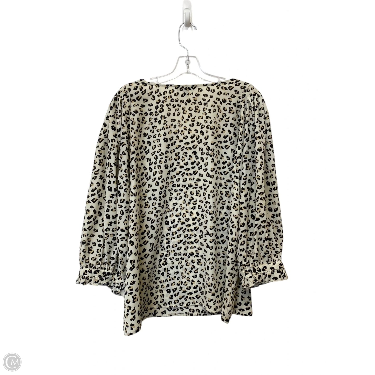 Top Short Sleeve By Zac And Rachel In Animal Print, Size: 2x