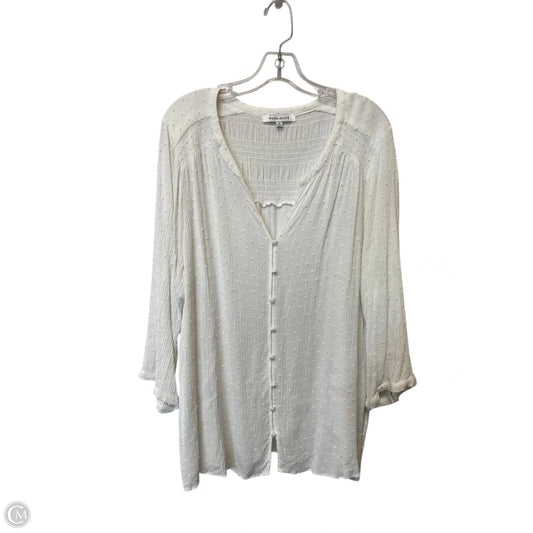 Top Long Sleeve By Rose And Olive In White, Size: 3x
