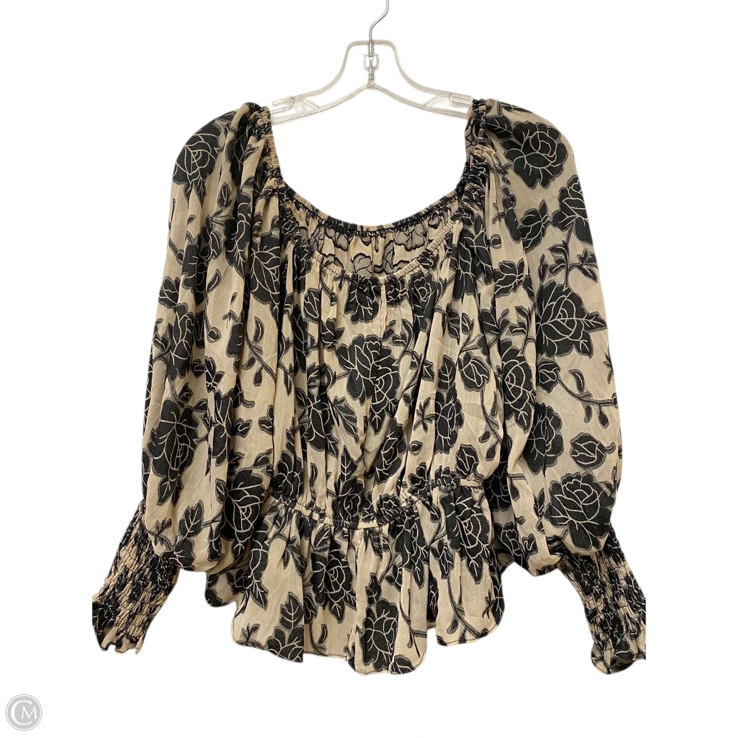 Top 3/4 Sleeve By Do + Be In Floral Print, Size: L