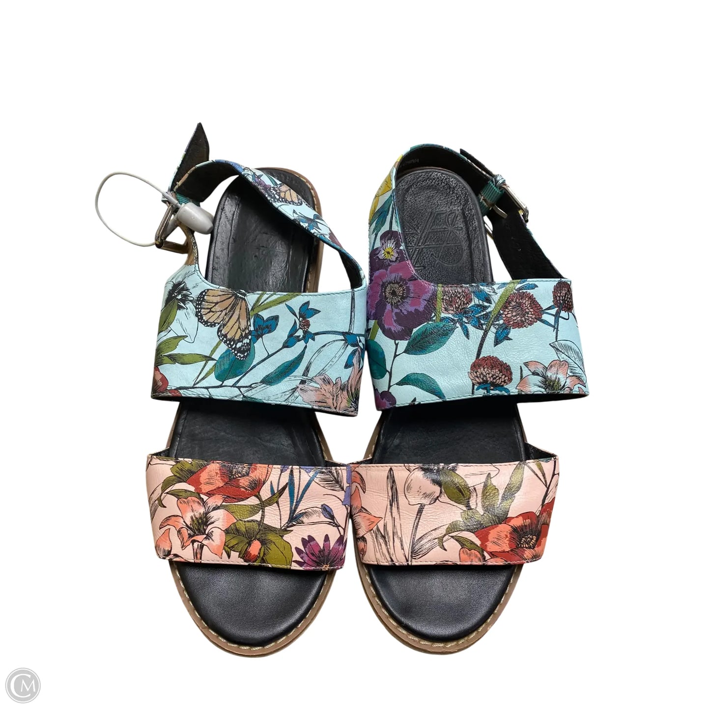 Sandals Flats By Clothes Mentor In Floral Print, Size: 10