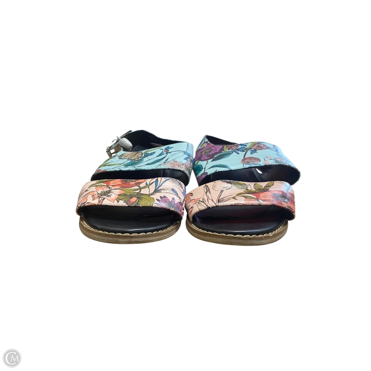 Sandals Flats By Clothes Mentor In Floral Print, Size: 10