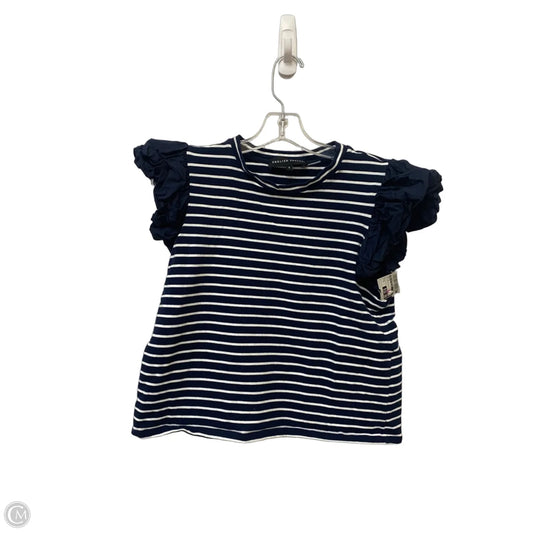 Top Short Sleeve By English Factory In Striped Pattern, Size: S