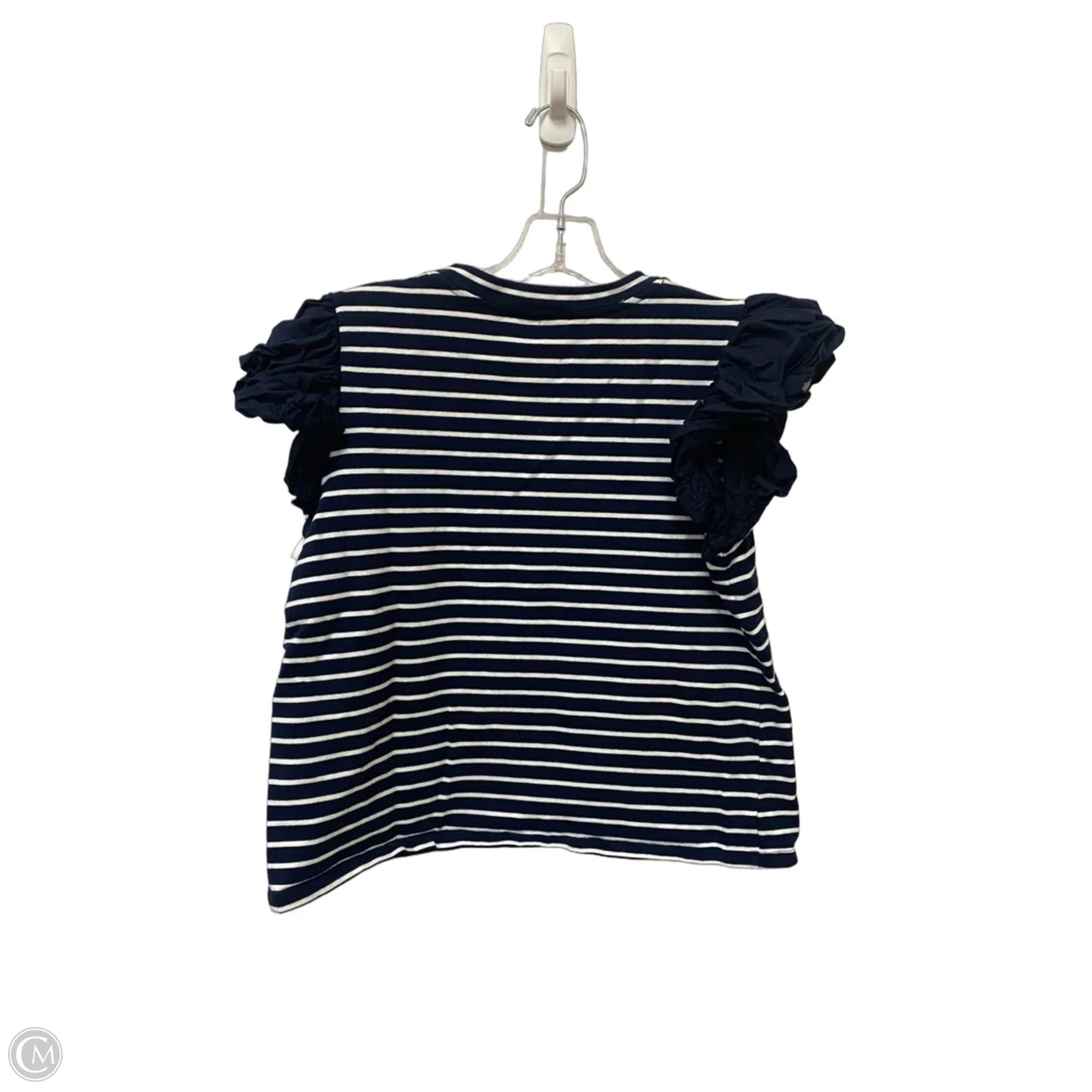 Top Short Sleeve By English Factory In Striped Pattern, Size: S