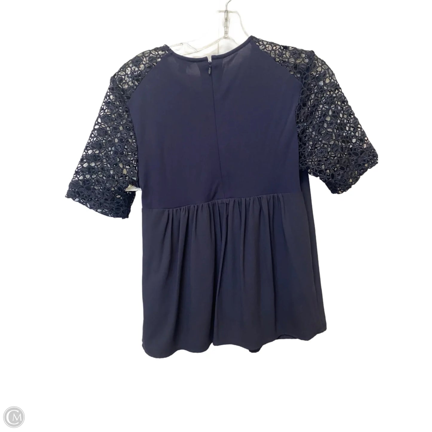 Top Short Sleeve By Ann Taylor In Navy, Size: Xs