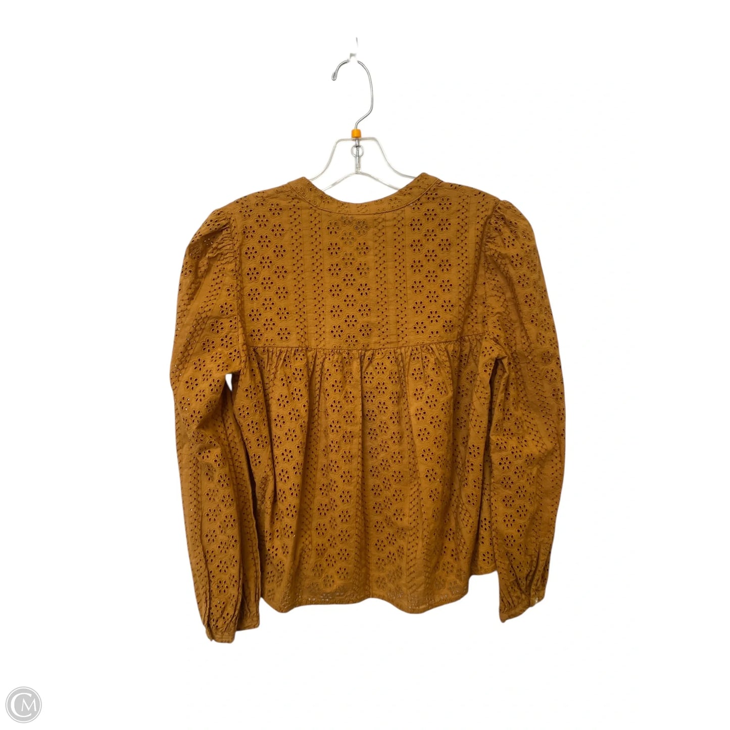 Top Long Sleeve By Madewell In Orange, Size: S