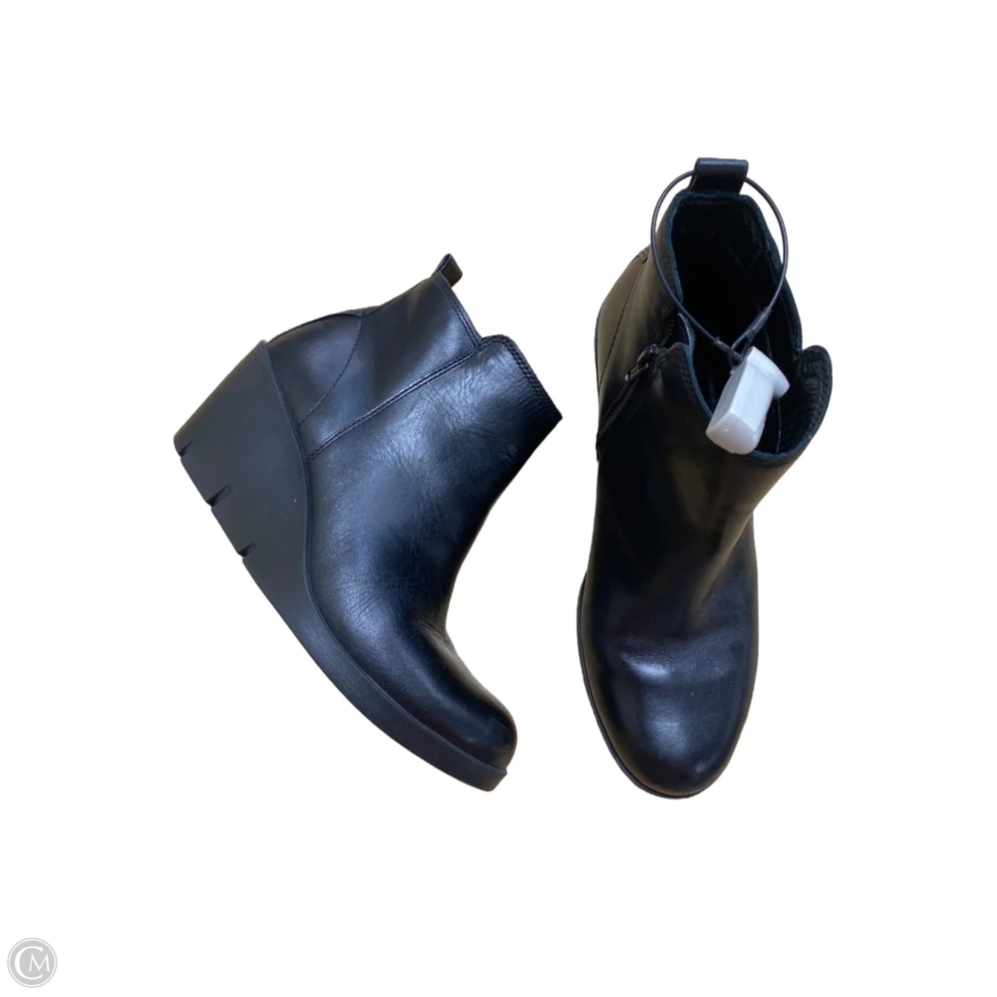 Boots Ankle Heels By Ecco In Black, Size: 8