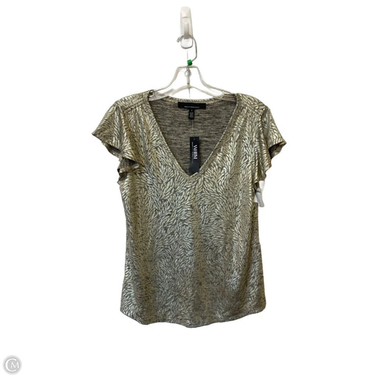 Top Short Sleeve By White House Black Market In Gold, Size: S