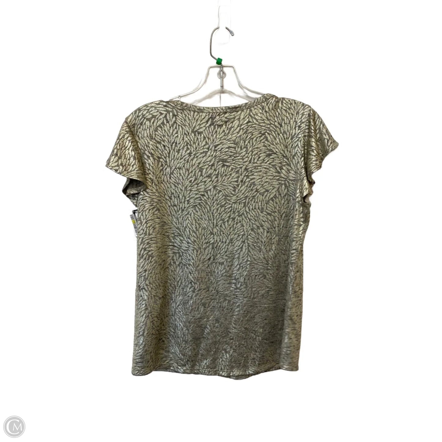 Top Short Sleeve By White House Black Market In Gold, Size: S