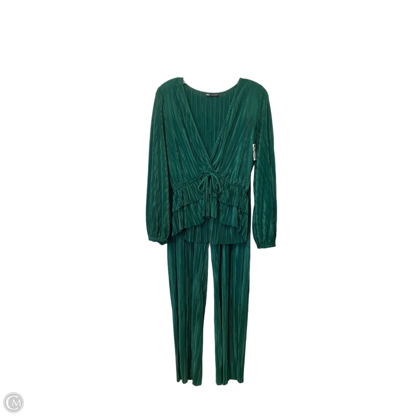 Pants Set 2pc By Zara In Green, Size: S