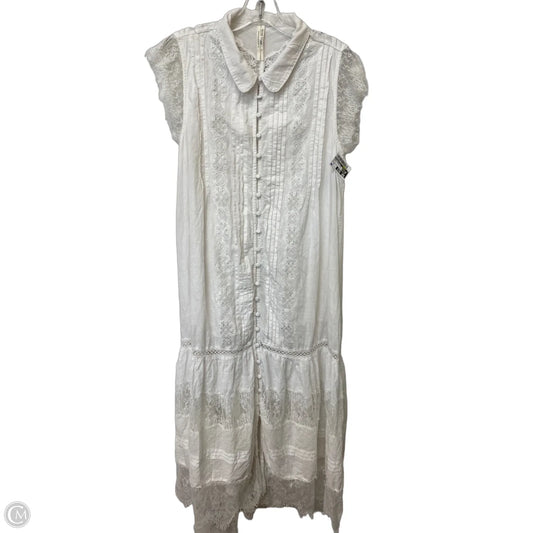 Dress Casual Maxi By Anthropologie In White, Size: M