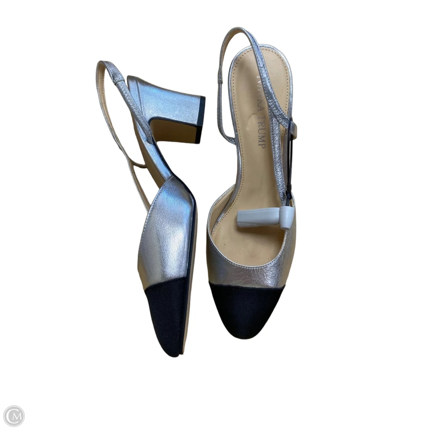 Shoes Heels Block By Ivanka Trump In Black & Silver, Size: 8