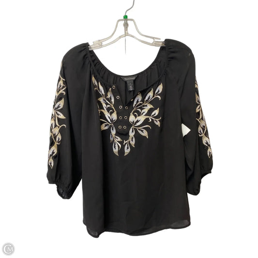 Top Long Sleeve By White House Black Market In Black, Size: S
