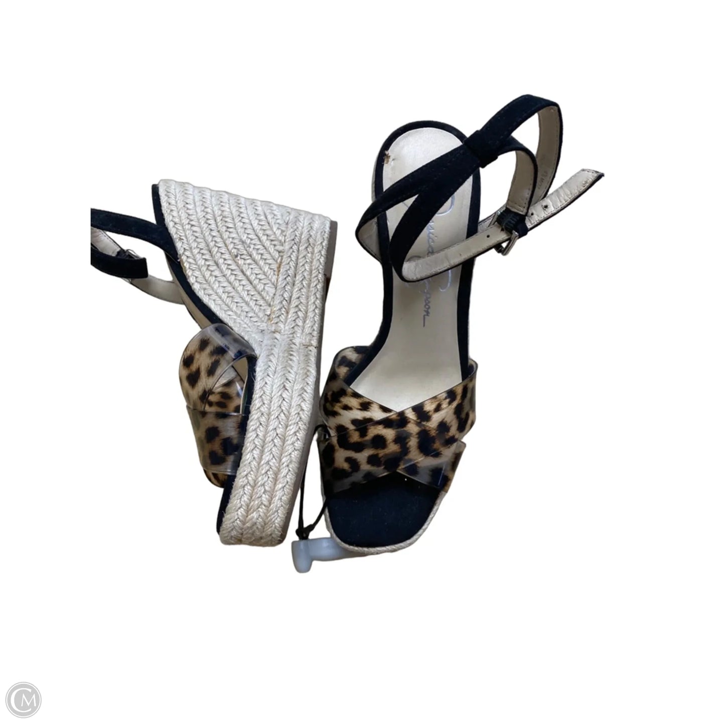 Shoes Heels Wedge By Jessica Simpson In Animal Print, Size: 6.5