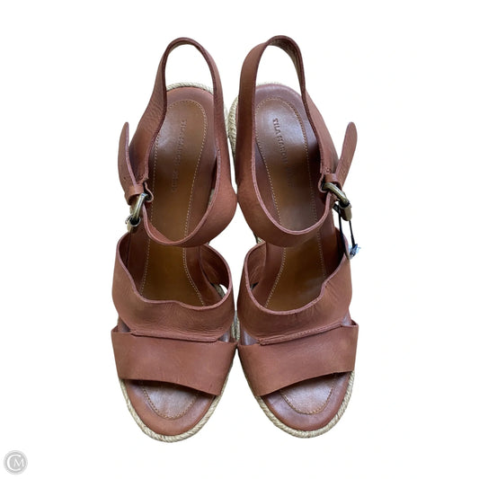 Shoes Heels Wedge By Cmb In Brown, Size: 8.5