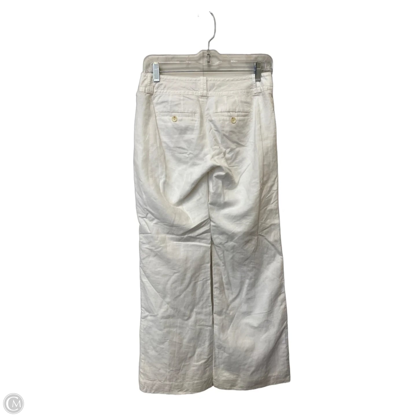 Pants Linen By Banana Republic In White, Size: 0p