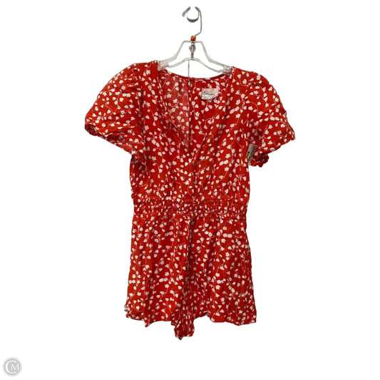 Romper By Anthropologie In Red, Size: Xs