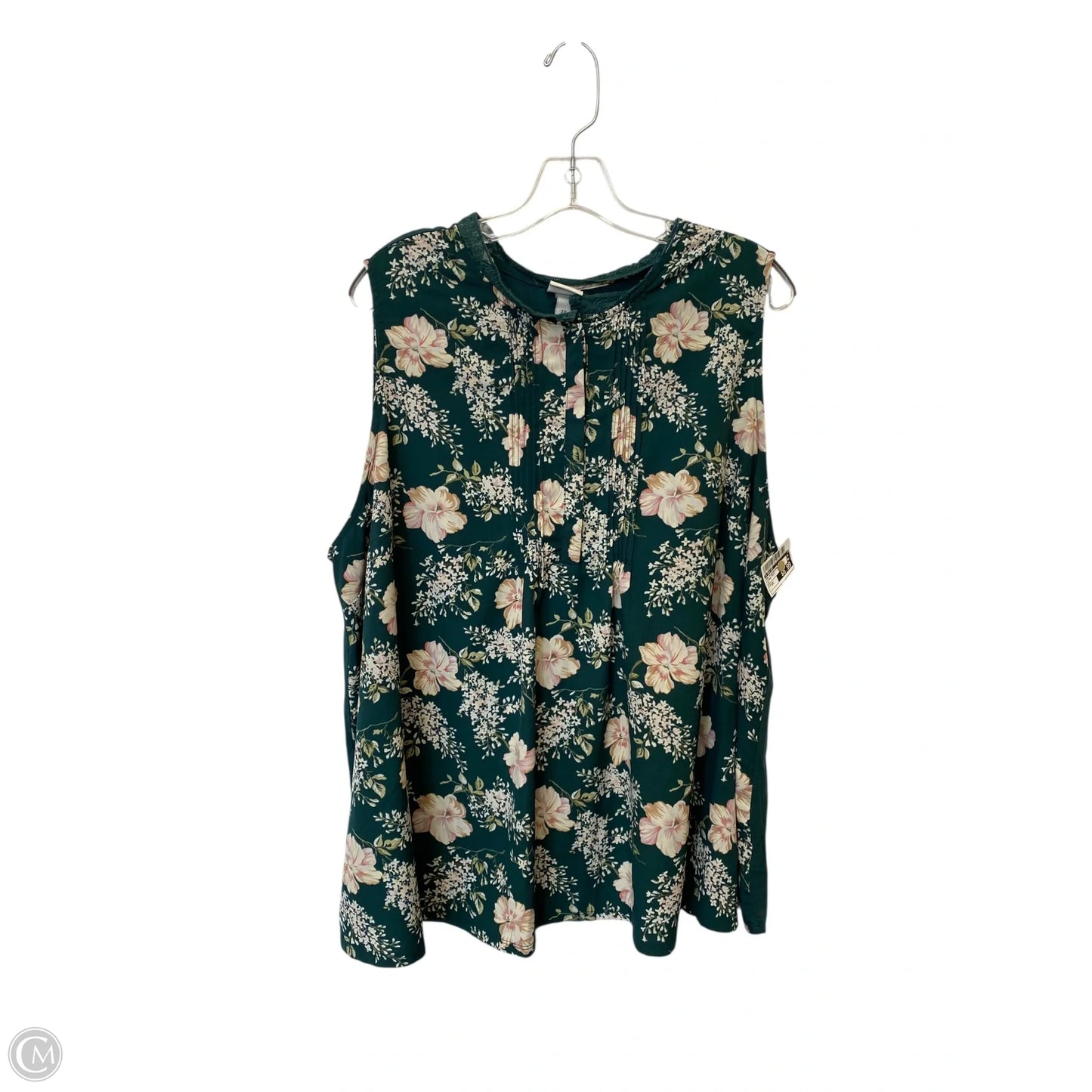 Top Sleeveless By A New Day In Floral Print, Size: 2x