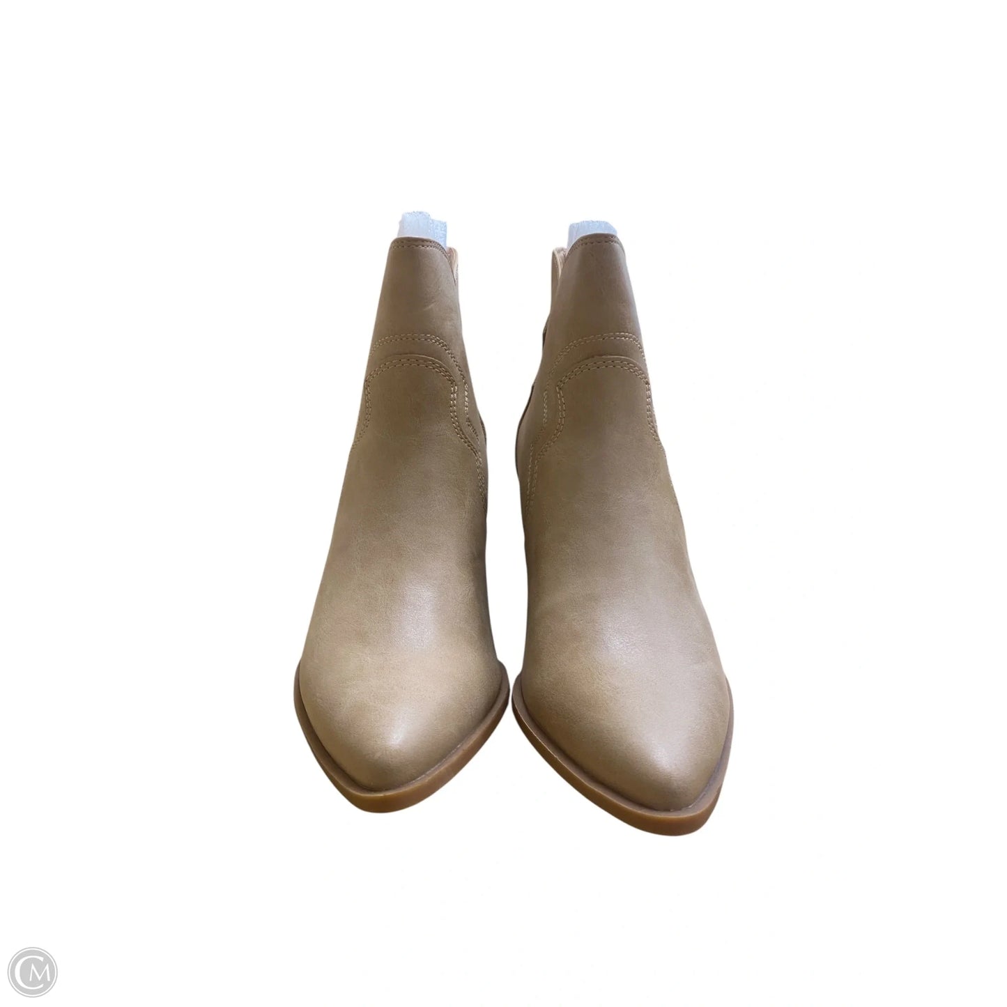Boots Ankle Heels By Cme In Beige, Size: 8