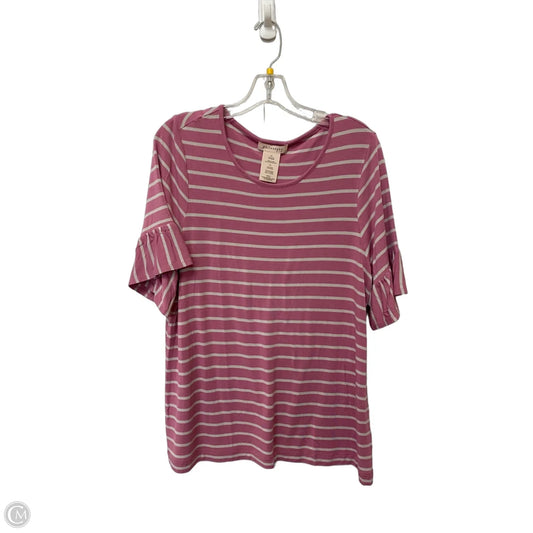 Top Short Sleeve By Philosophy In Pink, Size: Xl