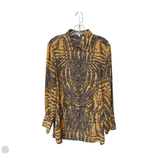 Top Long Sleeve By Tyler Boe In Animal Print, Size: 10