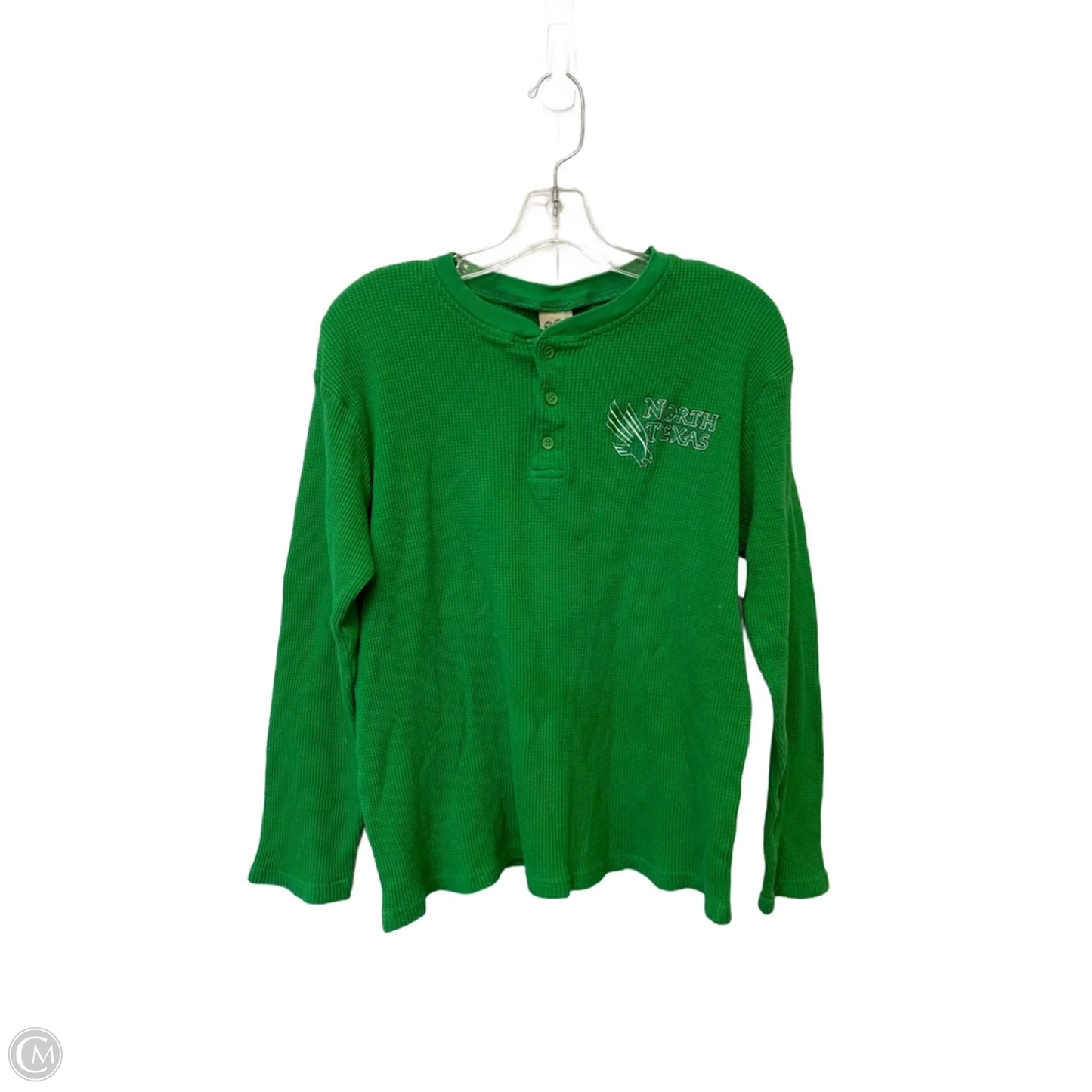 Top Long Sleeve By Cmc In Green, Size: L