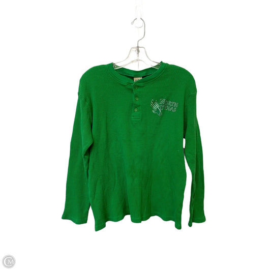 Top Long Sleeve By Cmc In Green, Size: L