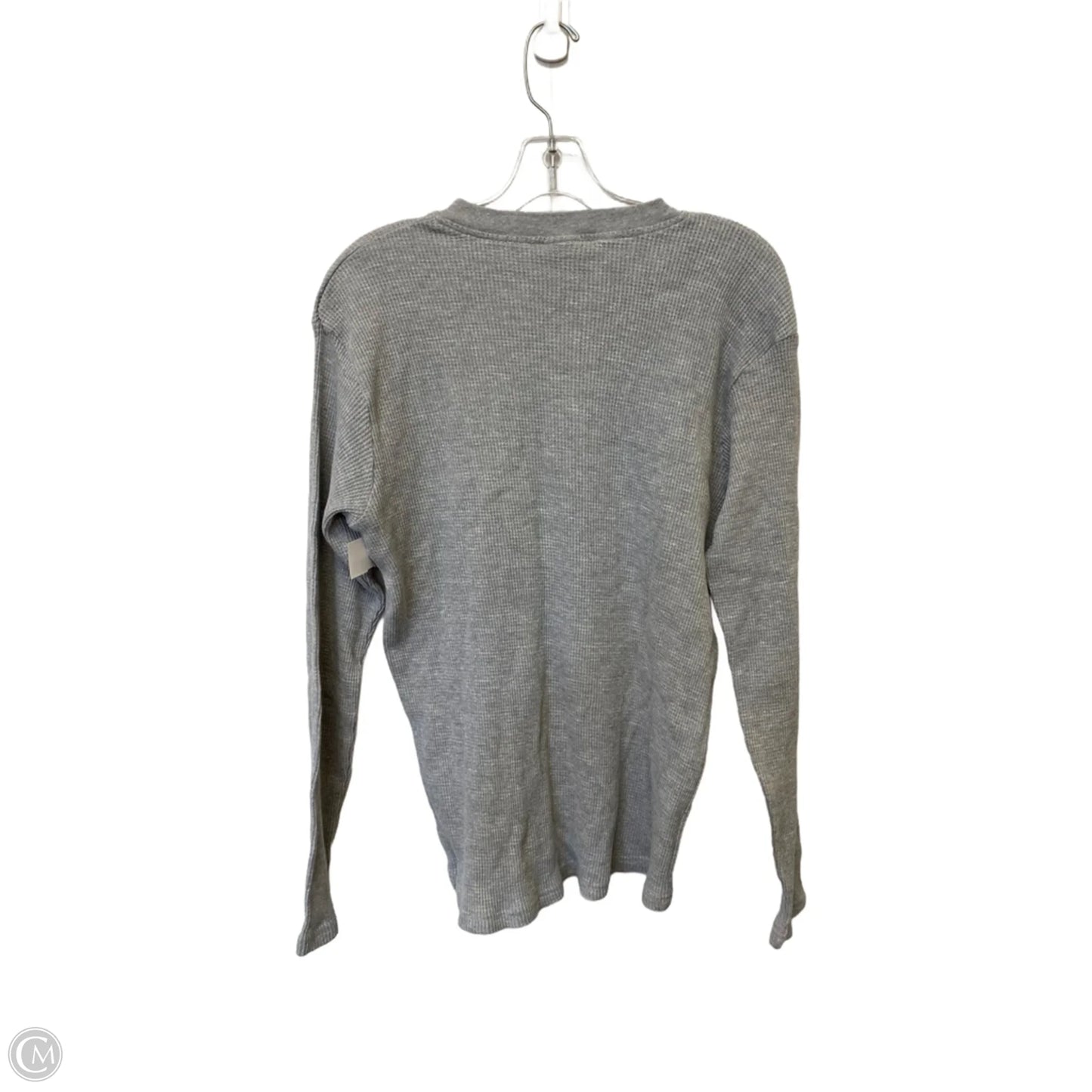 Top Long Sleeve By Cmc In Grey, Size: L