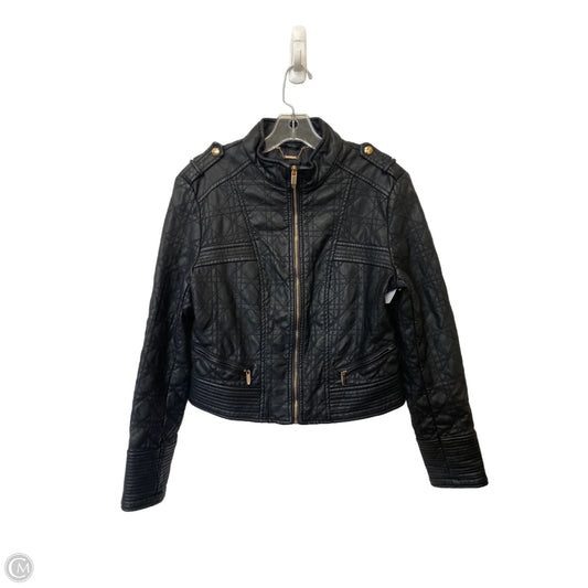 Jacket Leather By Cme In Black, Size: M