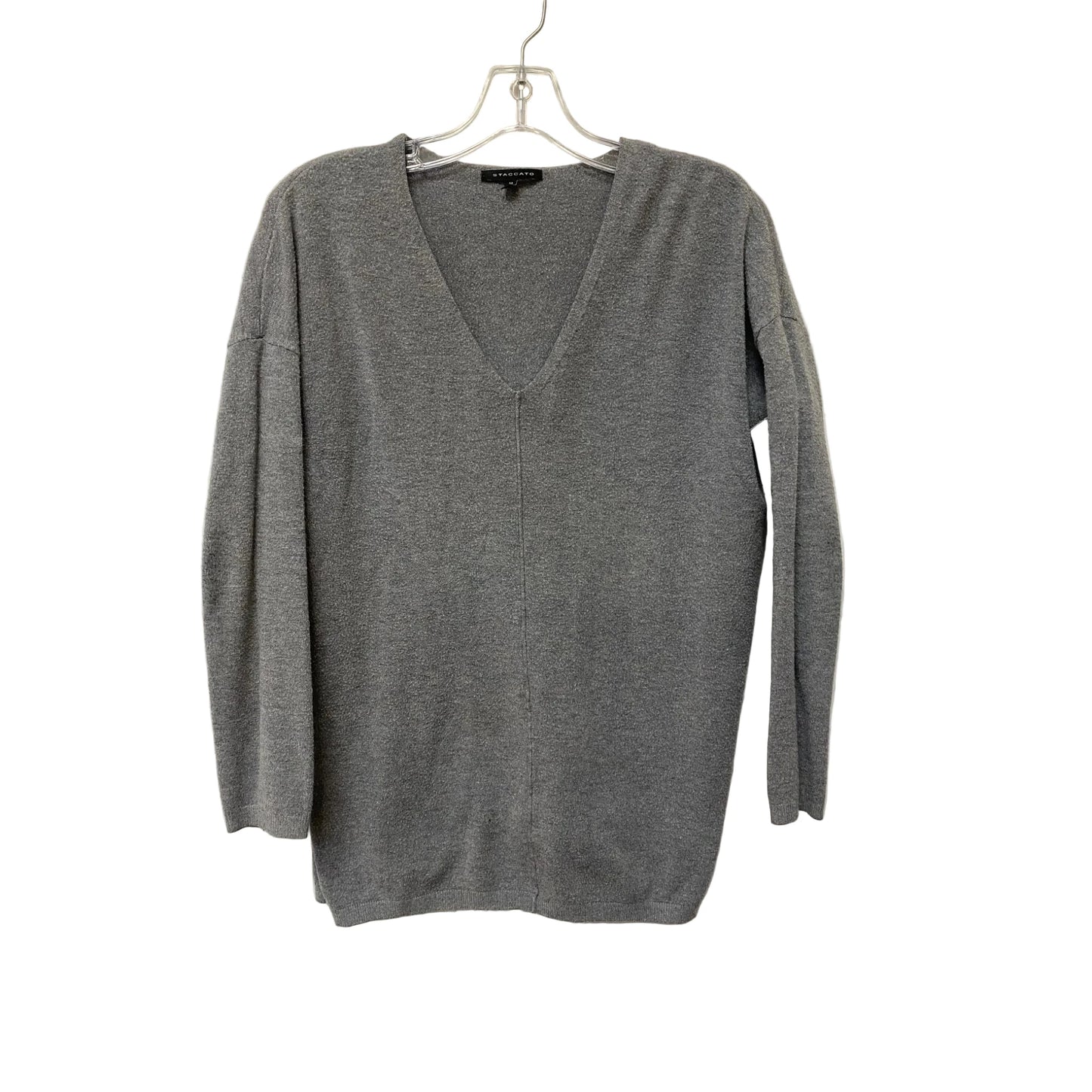 Top Long Sleeve By Staccato In Grey, Size: M