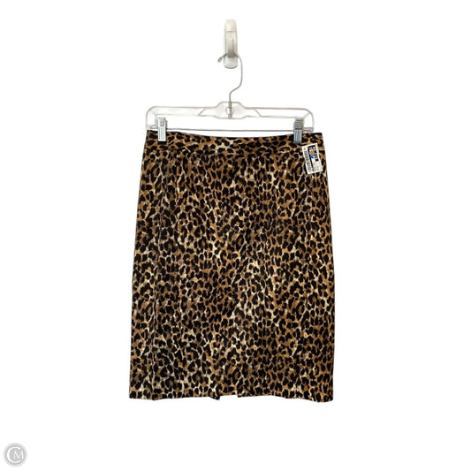 Skirt Midi By Loft In Animal Print, Size: 6