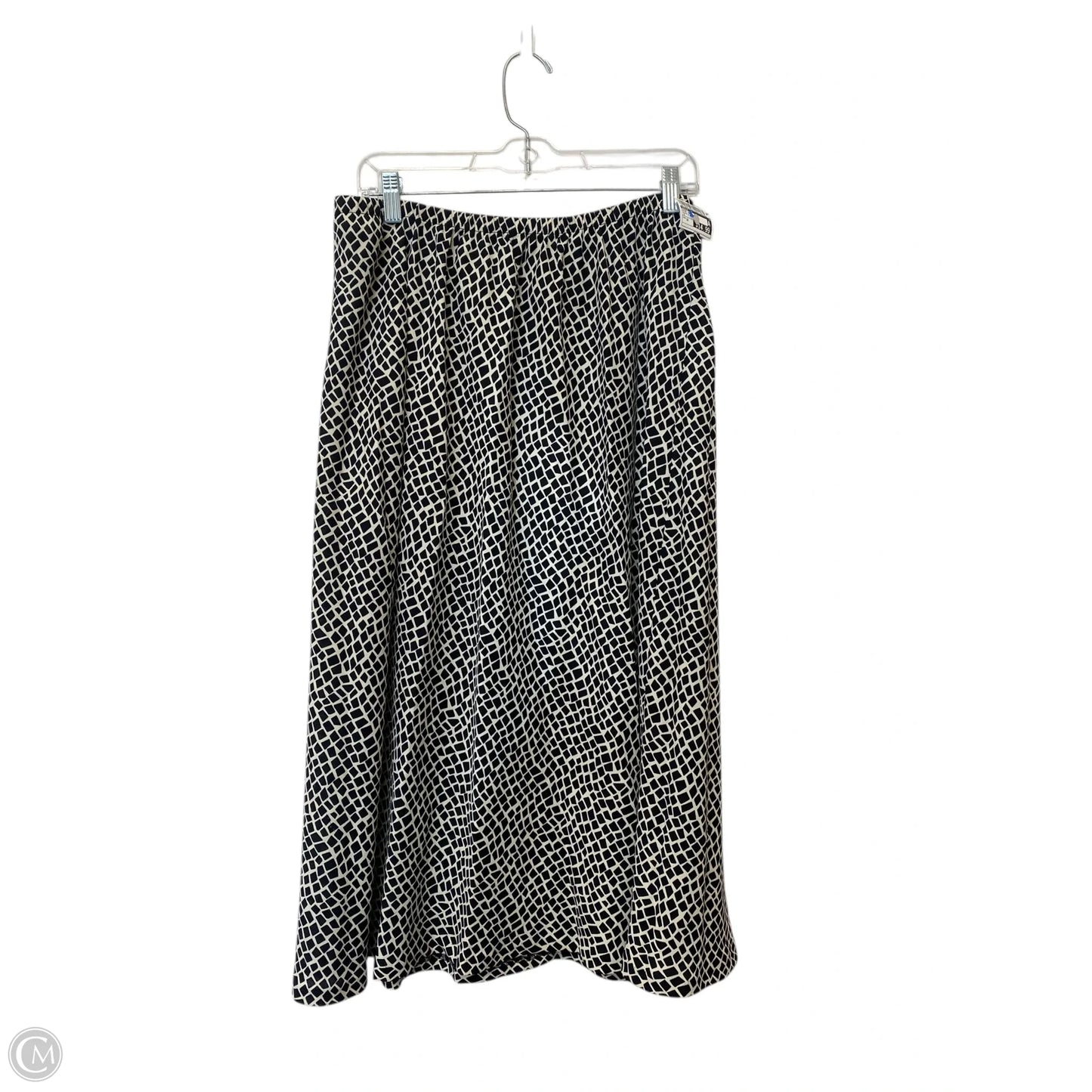 Skirt Maxi By Leslie Fay In Black & White, Size: 18