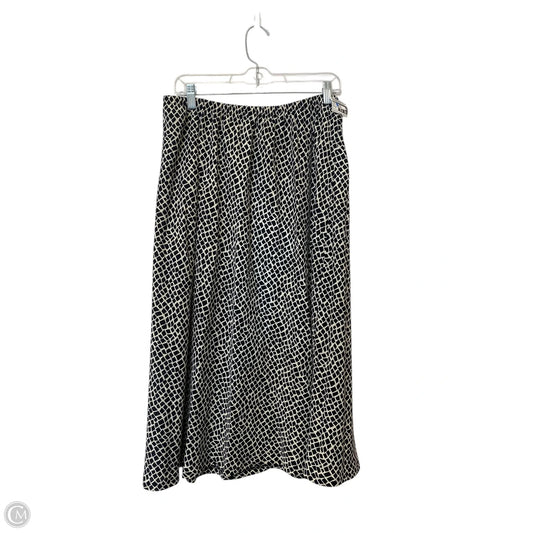 Skirt Maxi By Leslie Fay In Black & White, Size: 18