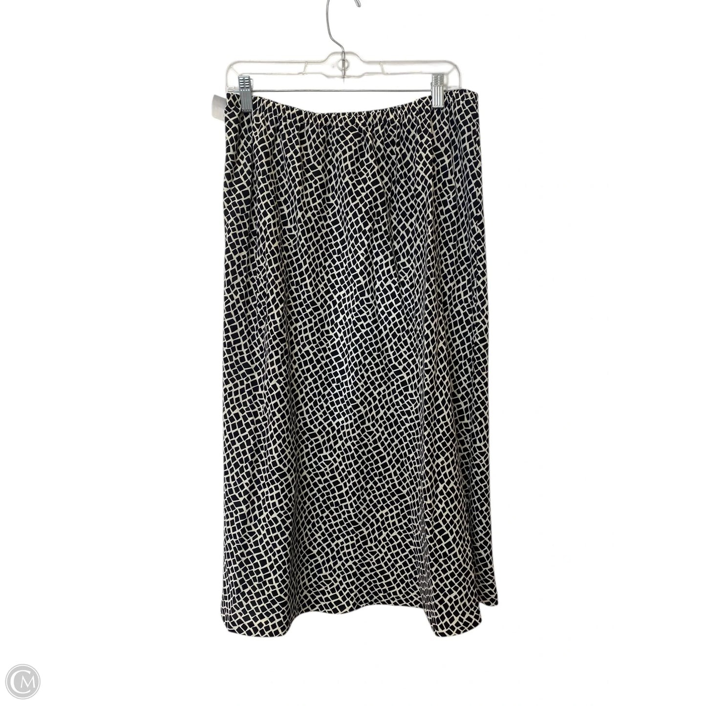 Skirt Maxi By Leslie Fay In Black & White, Size: 18