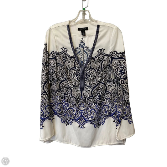 Top Long Sleeve By White House Black Market In White, Size: 6