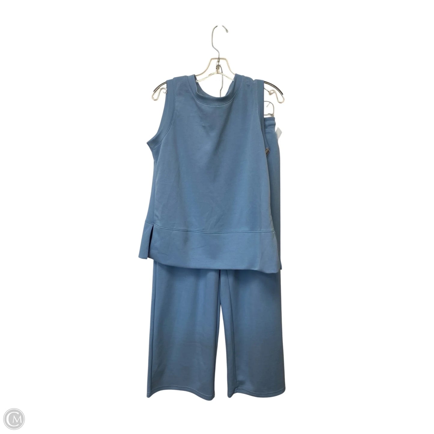 Top 2pc Short Sleeve By Clothes Mentor In Blue, Size: M